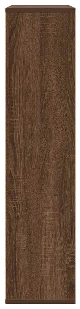 barna tölgy színű szerelt fa könyvszekrény 89x24x101,5 cm