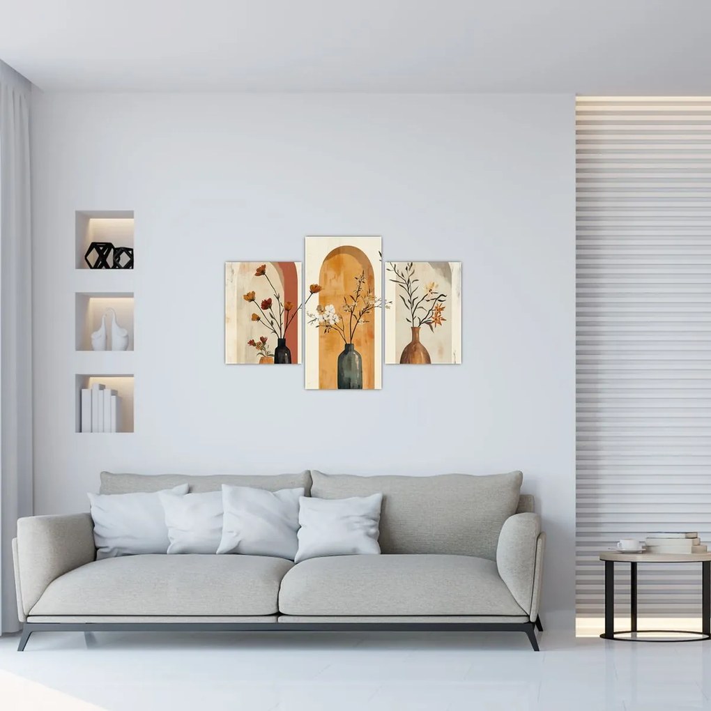 Kép - Vázák boltívekben (90x60 cm)
