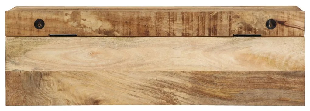 Fogas polcokkal tárolóval Barna 73 x 19 x 23 cm Tömör mangófa