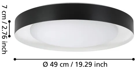 Eglo 99783 - LED Dimmelhető mennyezeti lámpa LAURITO LED/24W/230V 3000-6500K+ távirányító