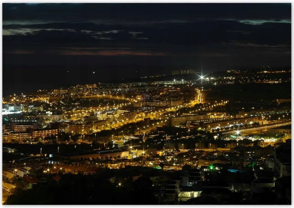 Poszterek 100x70 Tájkép éjszakai felvételen