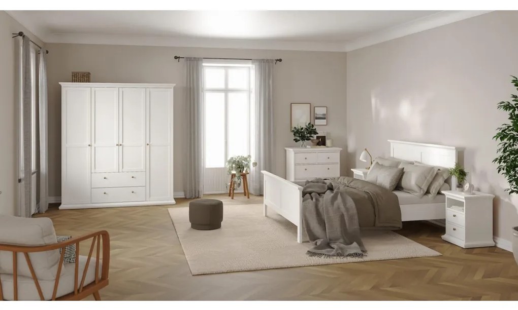 Provence III szekrény, fehér