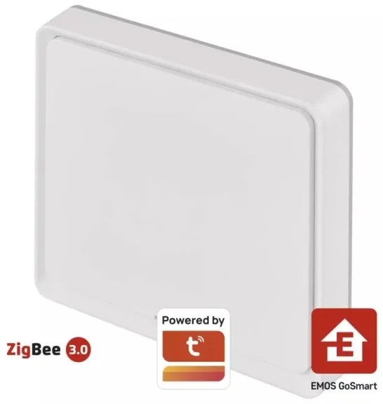 Kapcsoló 1 gombos GoSmart 1xCR2430 Tuya fehér