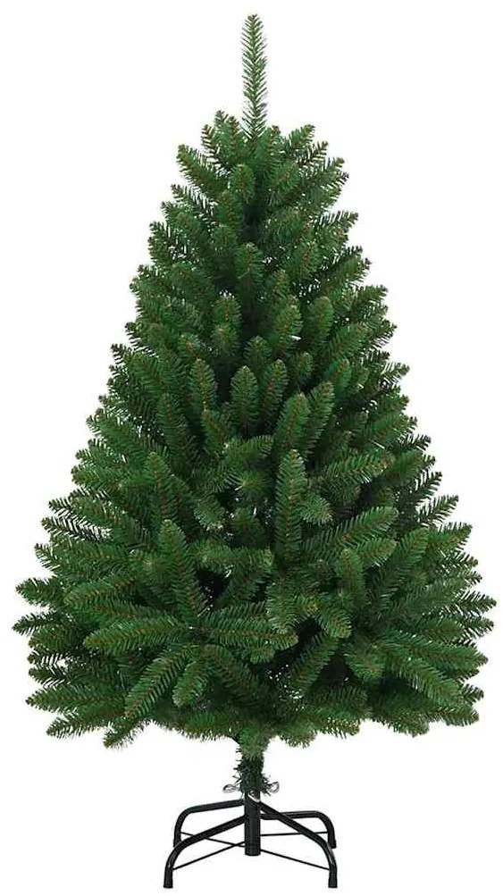 Mű karácsonyfa 150 LED-del állvánnyal Zöld 120 cm PVC és fém