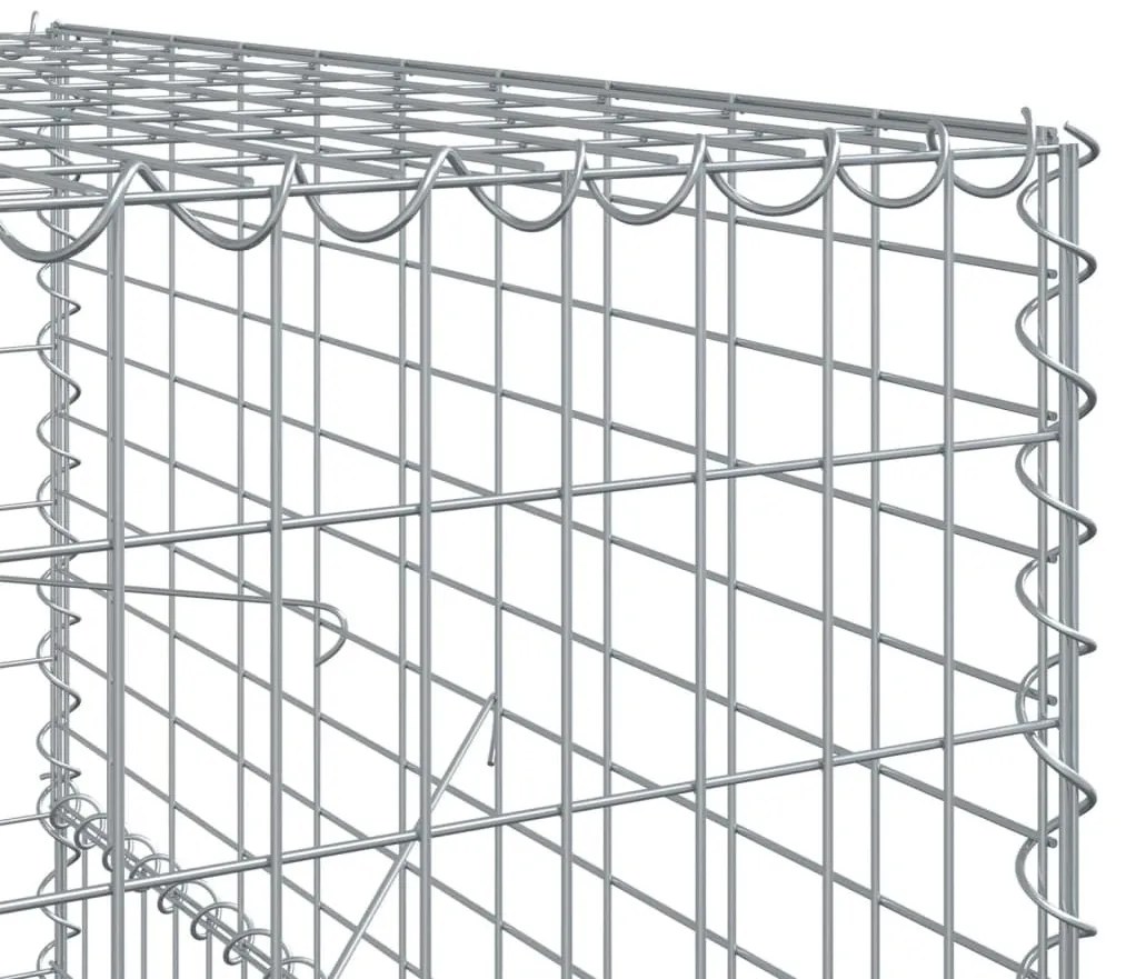 horganyzott vas gabion kosár fedéllel 1000 x 100 x 150 cm