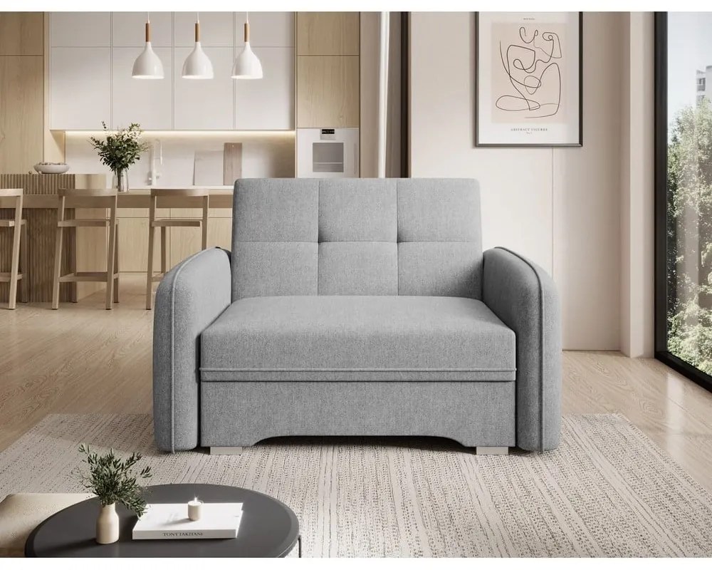 Világosszürke fotel Laine – ELTAP