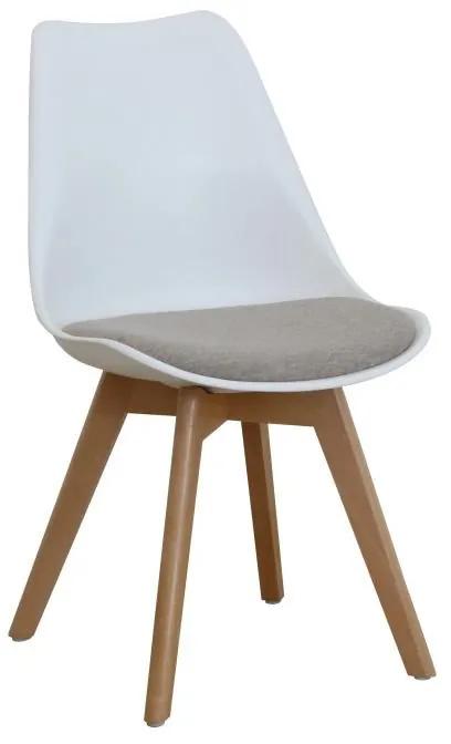 Műanyag szék szürkésbarna üléspárnával - CARDIFF