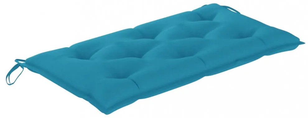 tömör tíkfa kerti pad világoskék párnával 112 cm