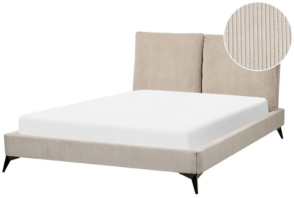 Franciaágy 140 cm Mellody (szürkésbézs) (ágyráccsal). 1081351
