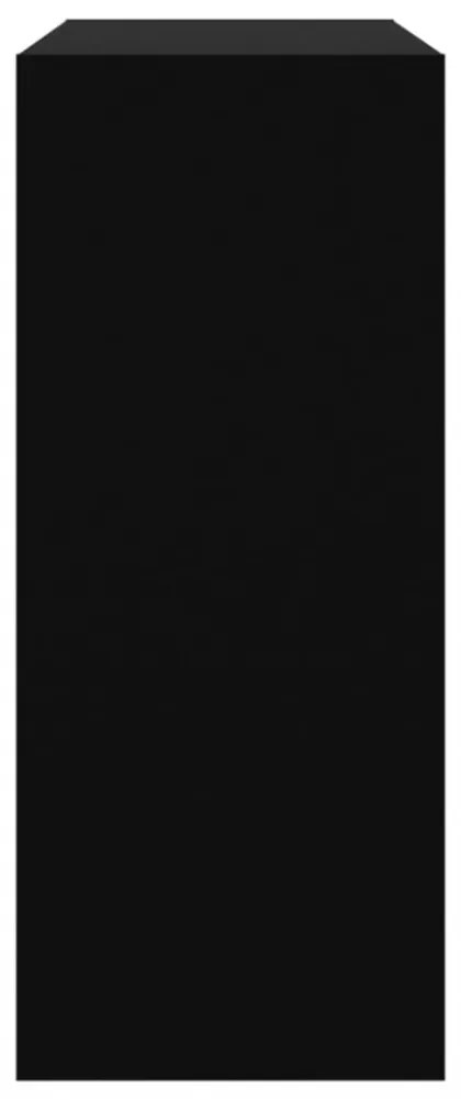 fekete térelválasztó könyvszekrény 80 x 30 x 72 cm