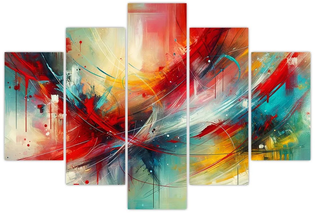 Kép – Absztrakció pirossal (150x105 cm)