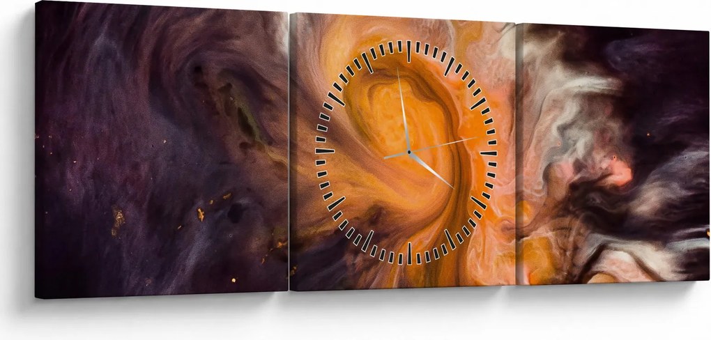 Absztrakt kép - univerzum (órával) (90x30 cm)