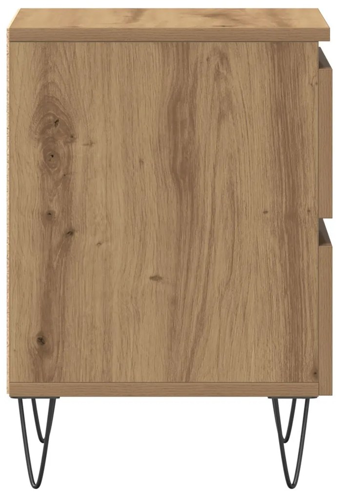 vidaXL Éjjeliszekrény fiókkal kézműves tölgy 40 x 35 x 50 cm Faanyag