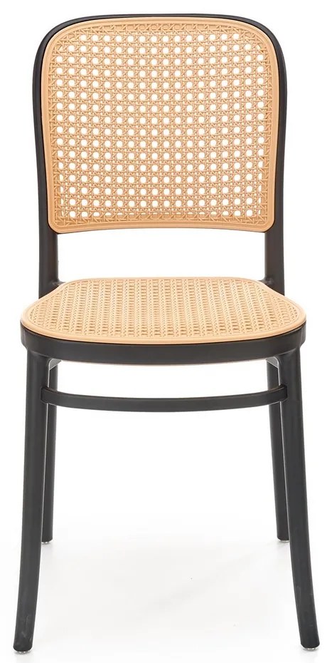 Tobias étkezőszék, rattan / fekete