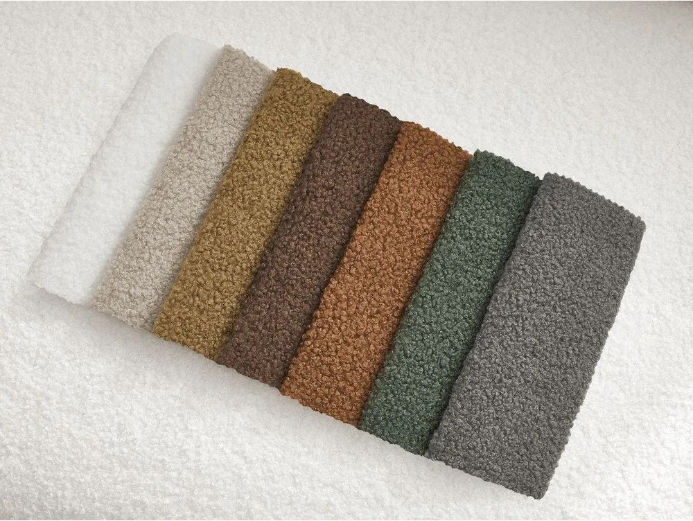 Fehér forgó buklé fotel Elina – Bobochic Paris