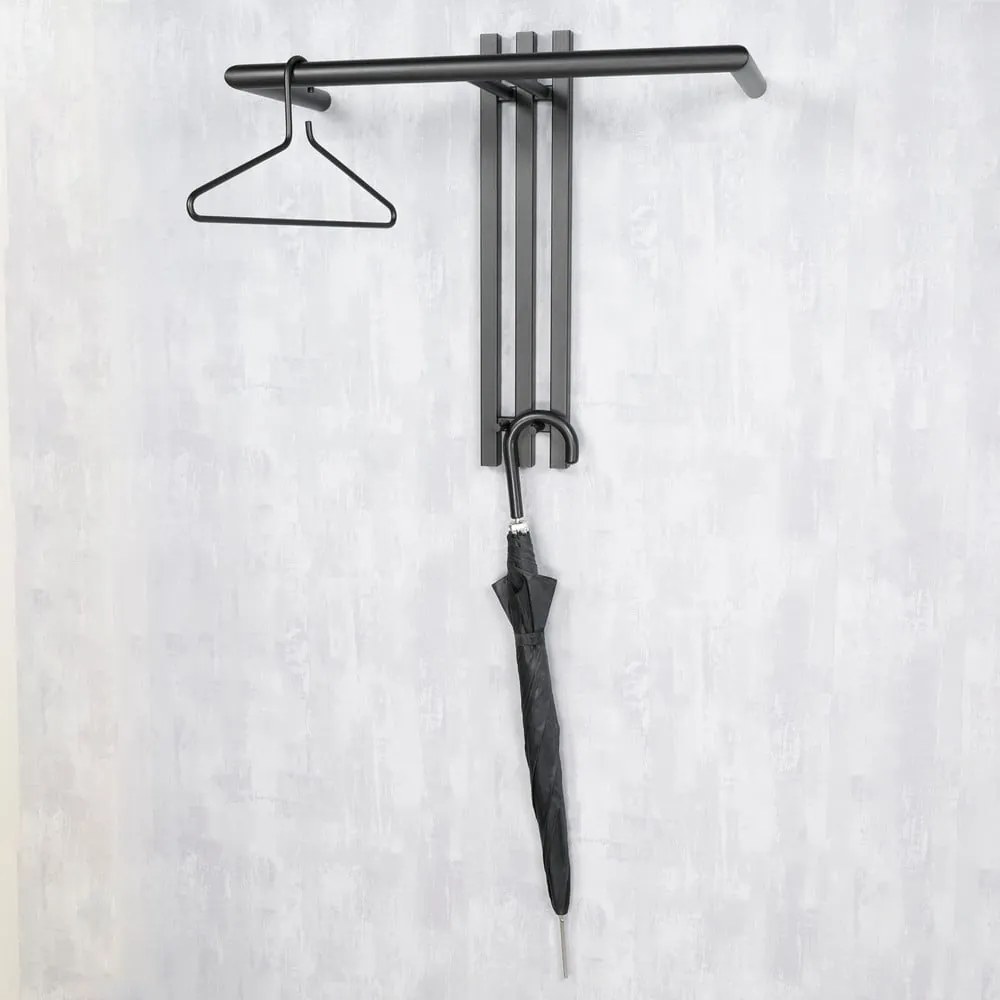 Fekete fém fali fogas 65 cm Senza – Spinder Design