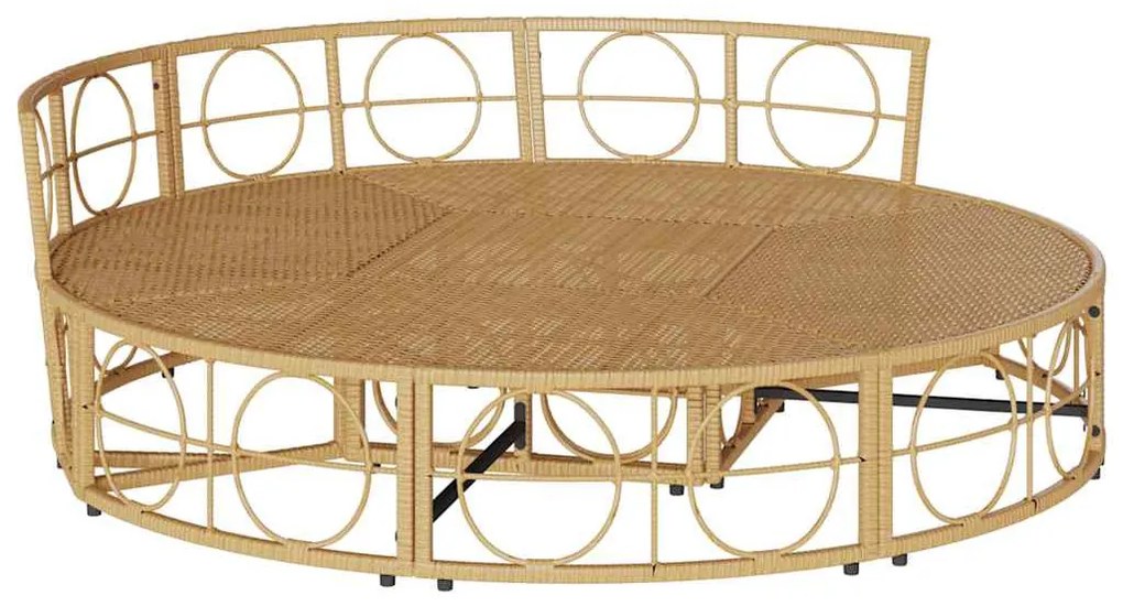 polyrattan kültéri napozóágy baldachin nélkül
