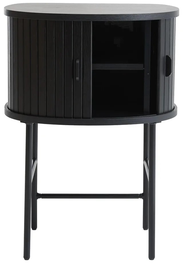 Fekete éjjeliszekrény Nola – Unique Furniture