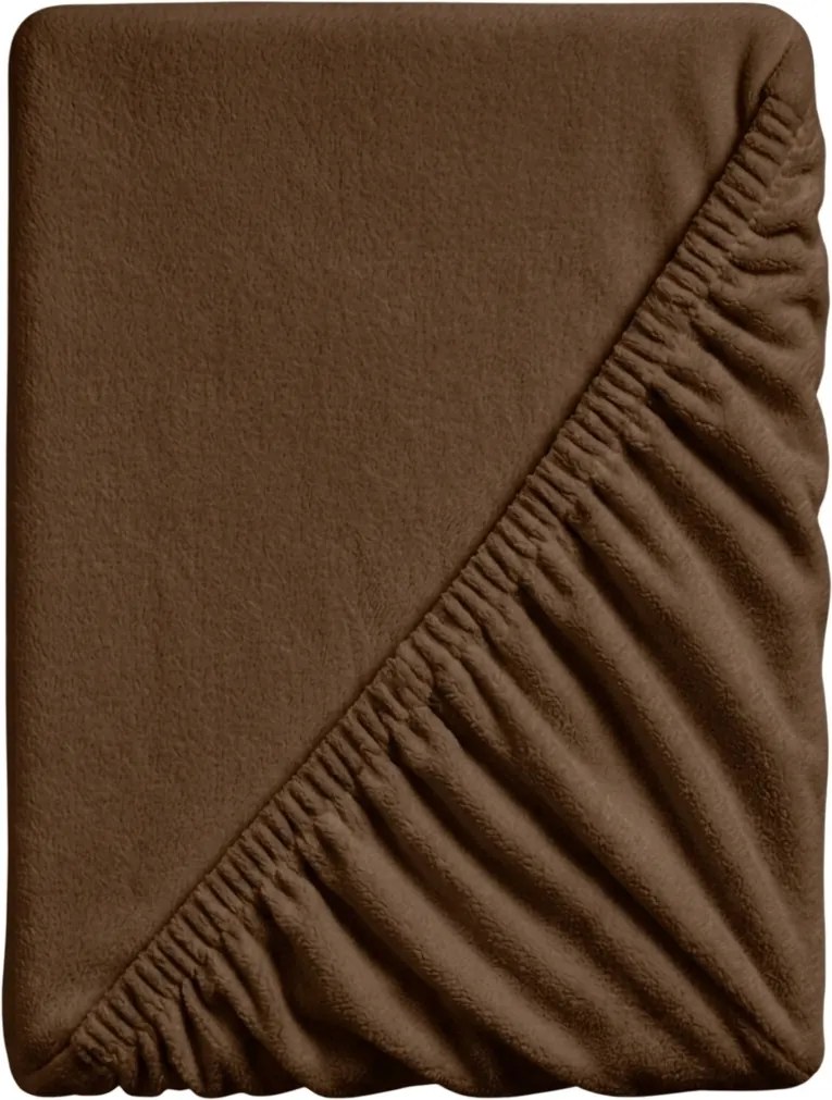 Mikroplüss lepedő SOFT 160x200 cm barna