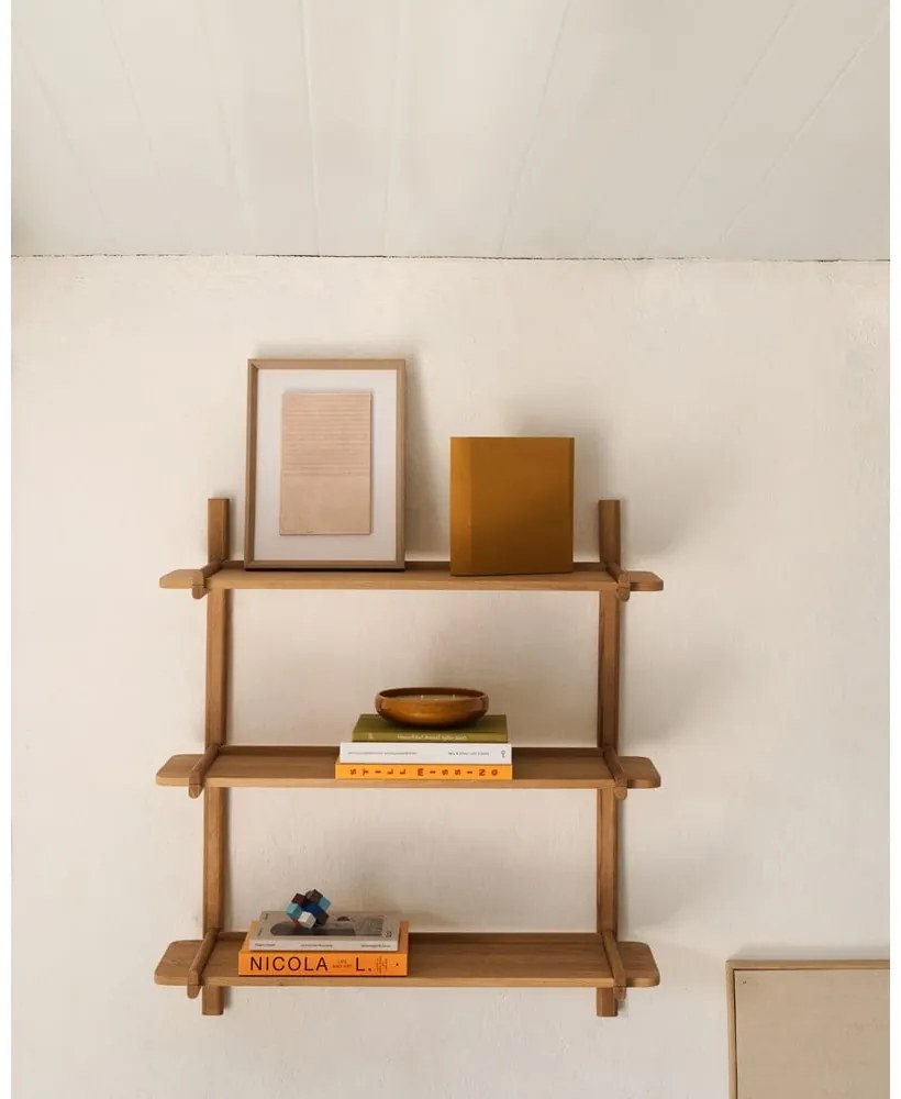 Natúr színű tölgyfa moduláris polcrendszer 90x98 cm Sitra – Kave Home