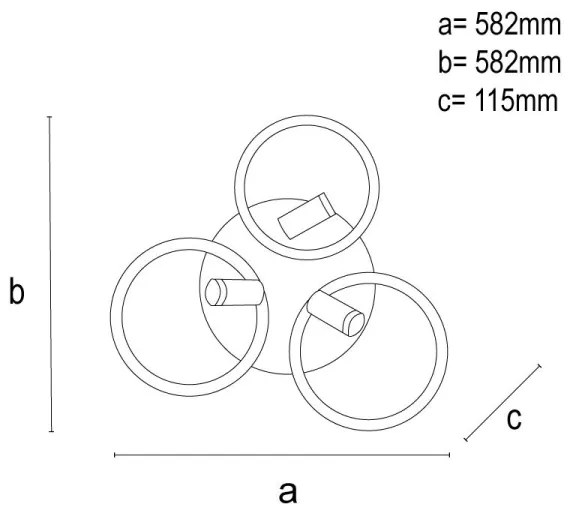 LED állítható mennyezeti lámpa LED/70W/230V 3000-6500K fekete/barna + DO