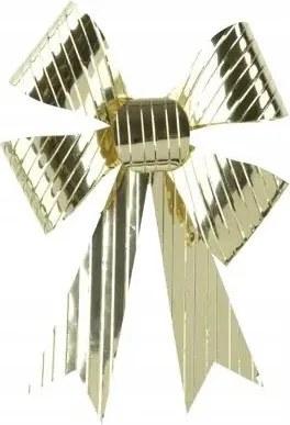 Műanyag masni fényes arany 10x14x2cm 3db