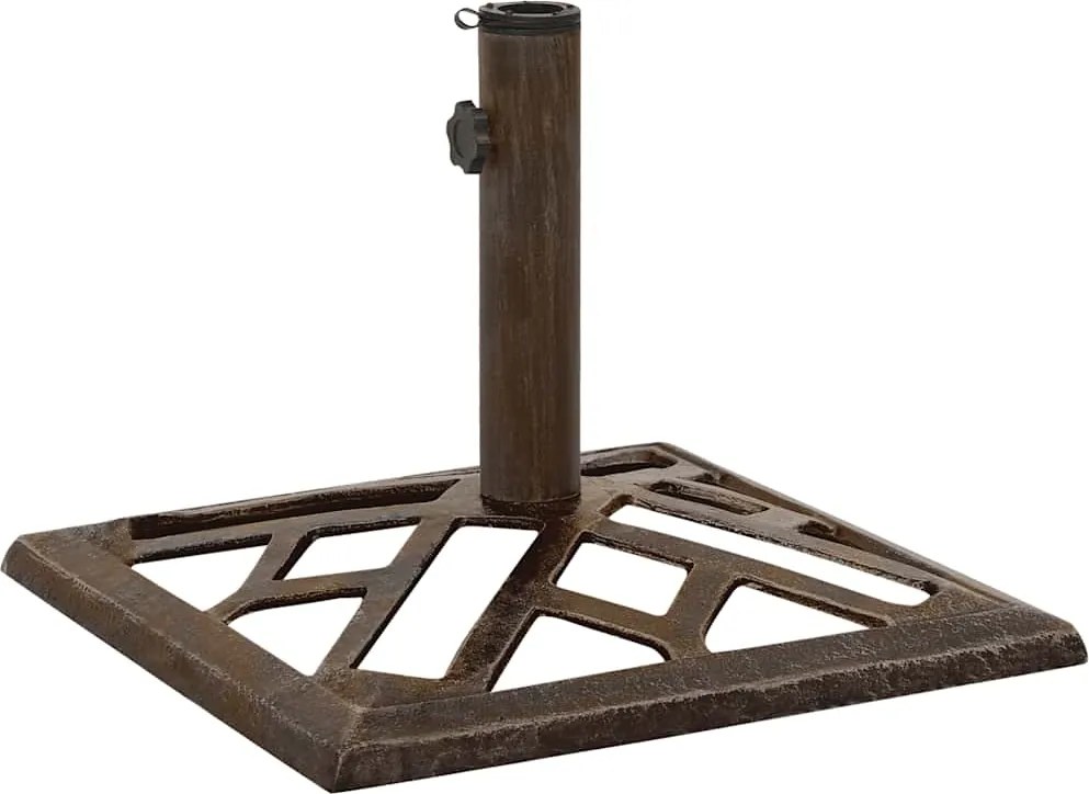 vidaXL bronzszínű öntöttvas napernyőtalp 44 x 44 x 31 cm