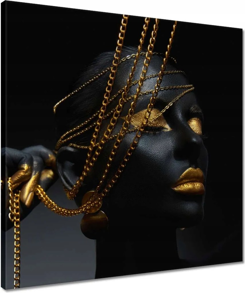 Vászonkép 50x50 Arany ékszerek a kézben