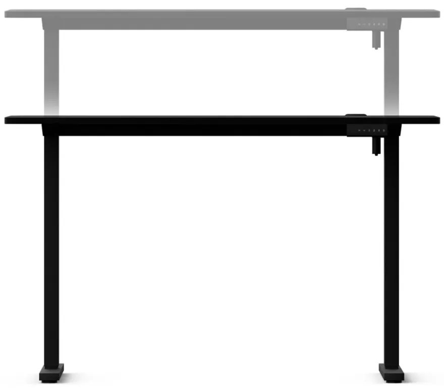 Elektromosan állítható magasságú íróasztal ülő-/állómunkához 120x60 cm fekete LVN System Control+