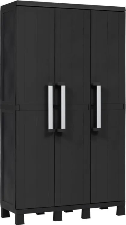 GARAGE Háromajtós szekrény magas fekete