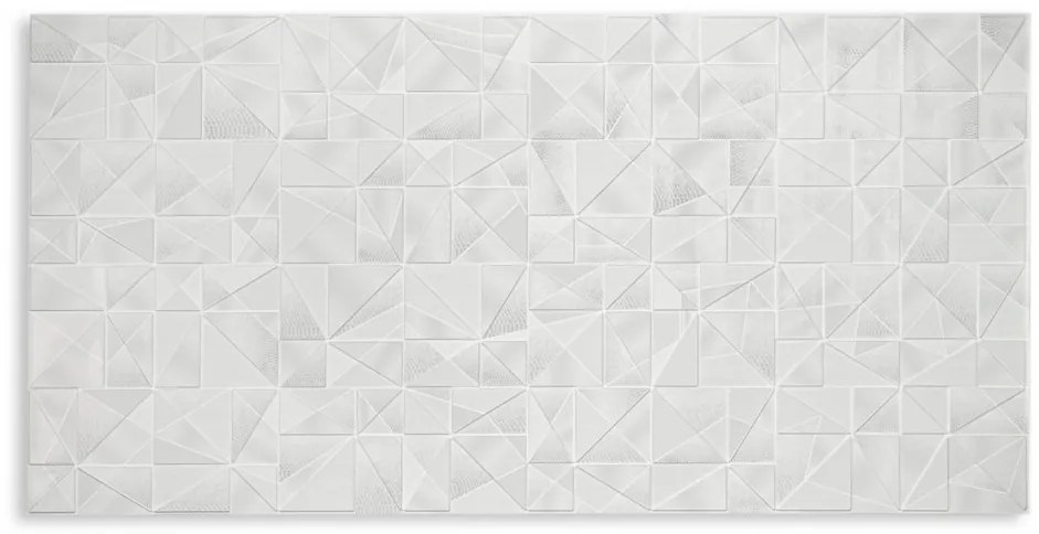 3D PVC falpanel Szürke modern törés mintás , fényes világos szürke felülettel.