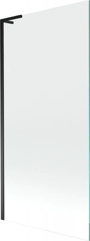 Mexen Next L egyoldalas fürdőkád paraván 90 x 150 cm, átlátszó, fekete - 895-090-000-03-00-70