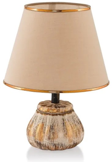 RAMZES asztali lámpa 1xE27/40W/230V krémszínű/arany