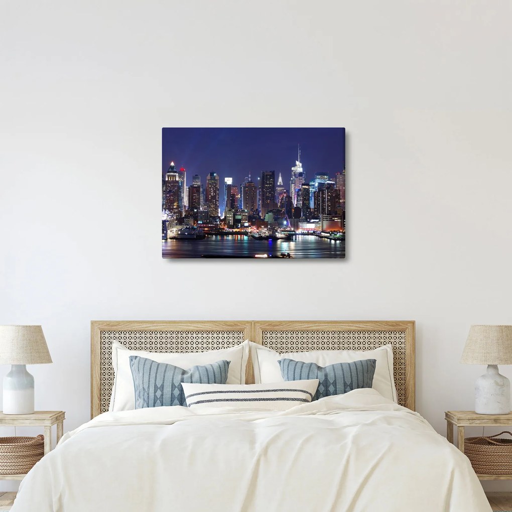 Kép - New York-i felhőkarcolók megvilágítva (70x50 cm)