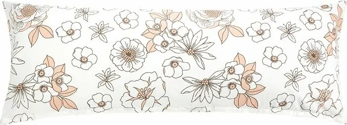 Bellatex Virág Pótférj relaxációs párnahuzat lazac, 55 x 180 cm, 55 x 180 cm