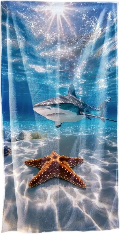Gyorsan száradó XL strandfürdőlepedő AQUALIS kék 100 x 180 cm, 100% mikroszál
