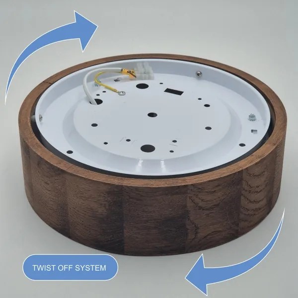 Brilagi - LED mennyezeti lámpa CARVALHO 1xE27/15W/230V tölgy-cseresznye átm. 27 cm