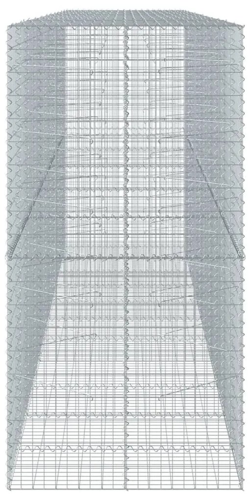 horganyzott vas gabion kosár fedéllel 550 x 100 x 200 cm