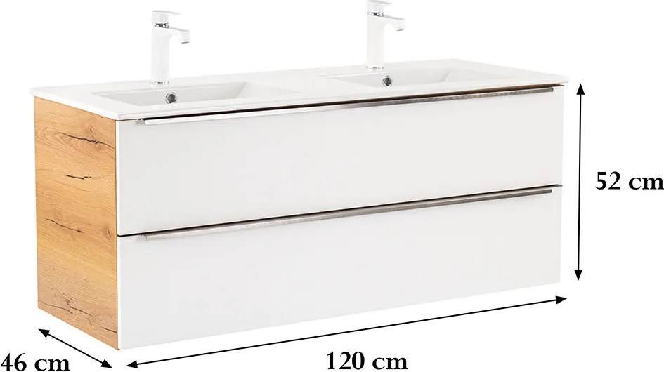 Vario Trim 120 Fürdőszoba alsó szekrény mosdóval