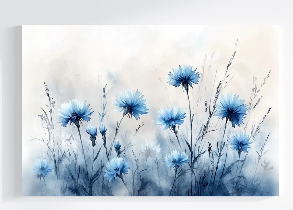 Vászonkép Canvas Természet Kert Mező Virágok Búzavirág Kukorica 120x80