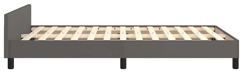 szürke ágykeret fejtámlával matrac nélkül 120x200 cm