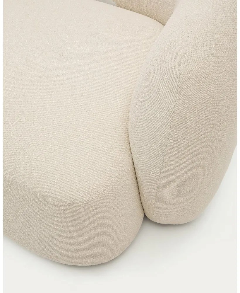 Krémszínű zsenília sarokkanapé (bal oldali-heverő résszel) Martina – Kave Home