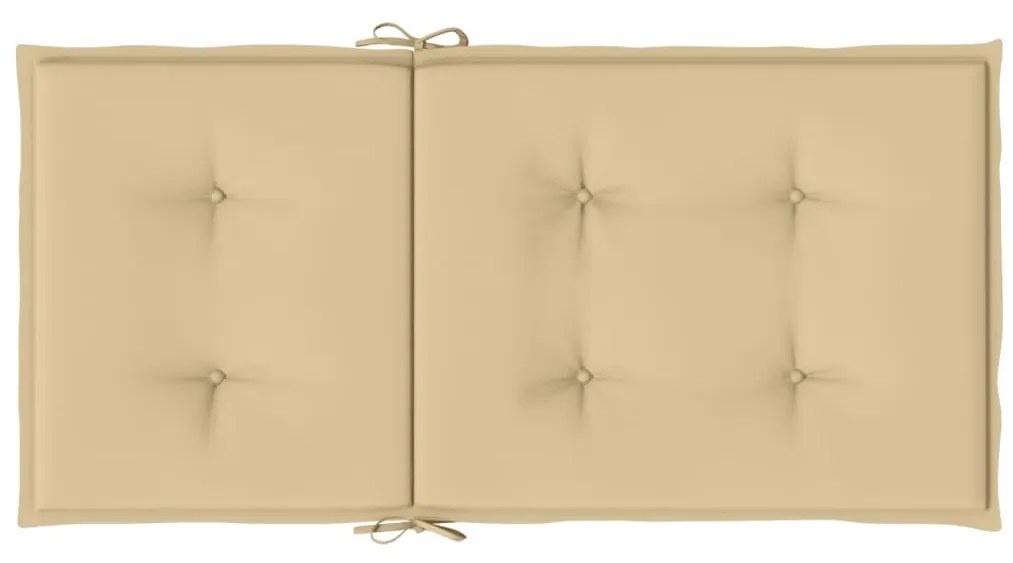 2db melange bézs szövet alacsony háttámlás székpárna 100x50x4cm