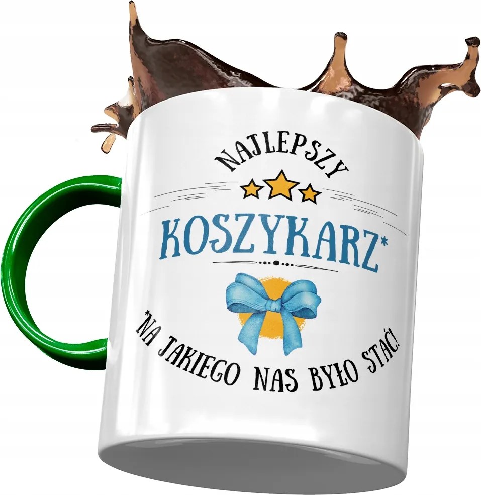 Zöld Bögre Kosárlabdázónak Legjobb Kosárlabdázó Nyomtatott Fotóval