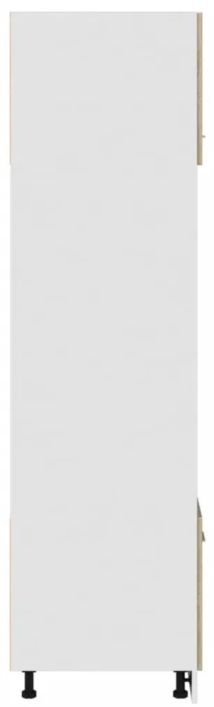 vidaXL “Lyon” sonoma színű szerelt fa mikrohullámú sütő szekrény