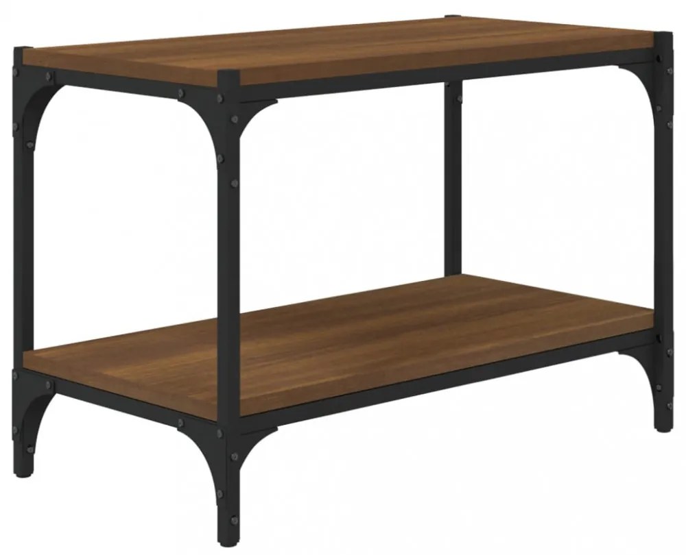 barna tölgyszínű szerelt fa TV-szekrény 60x33x41 cm