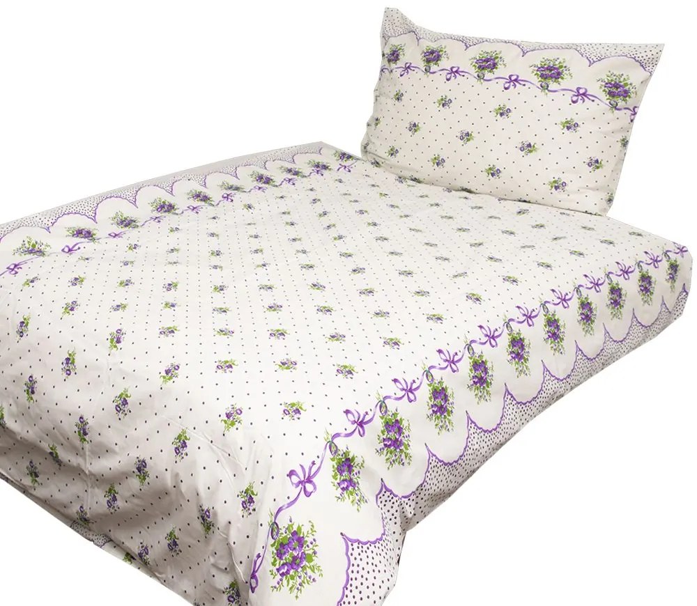 KREPP pamut ágynemű Homa EMILY VIOLET 140x200 cm