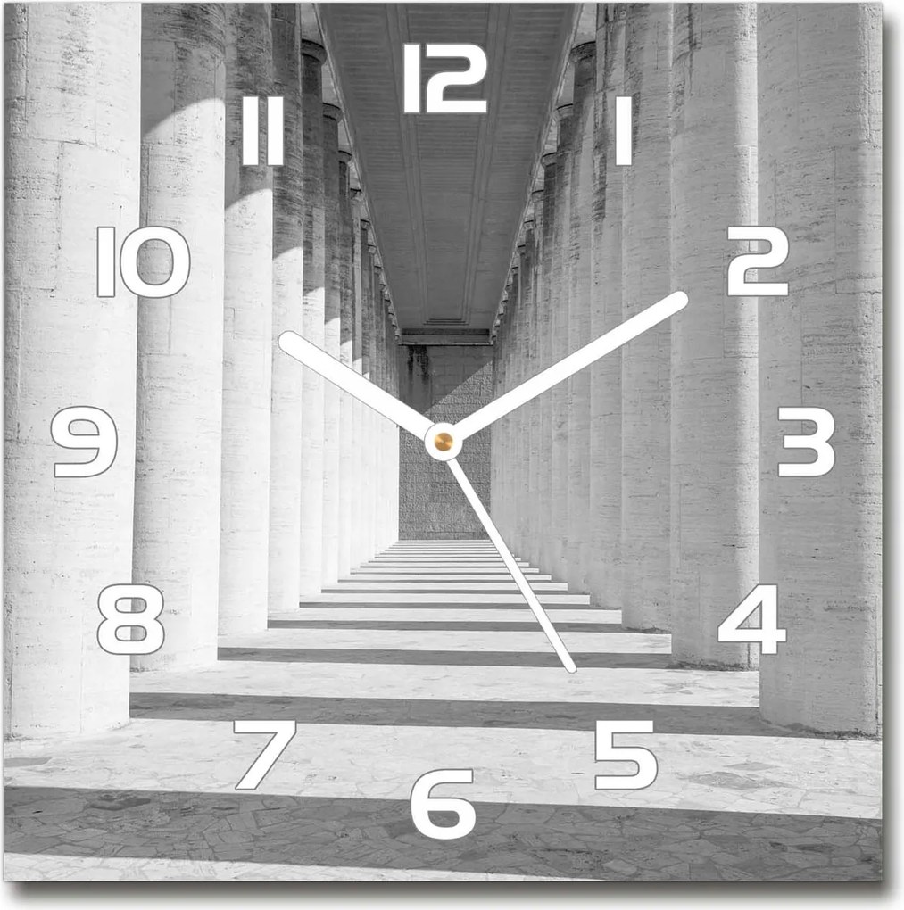 Üveg falióra szögletes Folyosó 30x30 cm