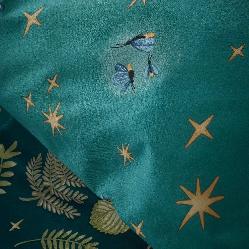 Sötétzöld kétszemélyes ágyneműhuzat 200x200 cm Enchanted Twilight – Catherine Lansfield