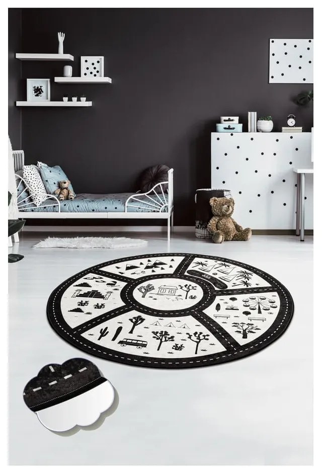 Black City gyerekszőnyeg, ⌀ 140 cm